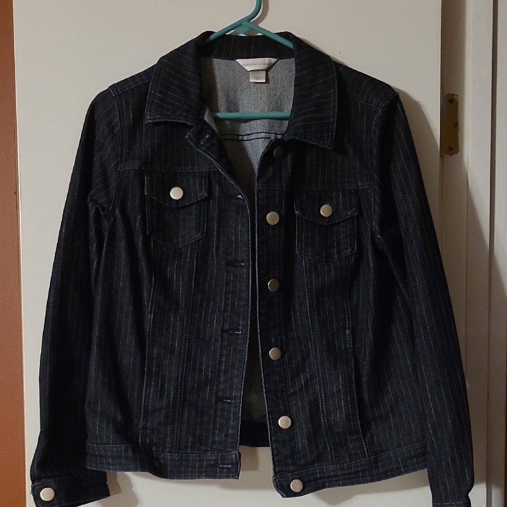 Christopher & Banks Dark Blue Jean Jacket